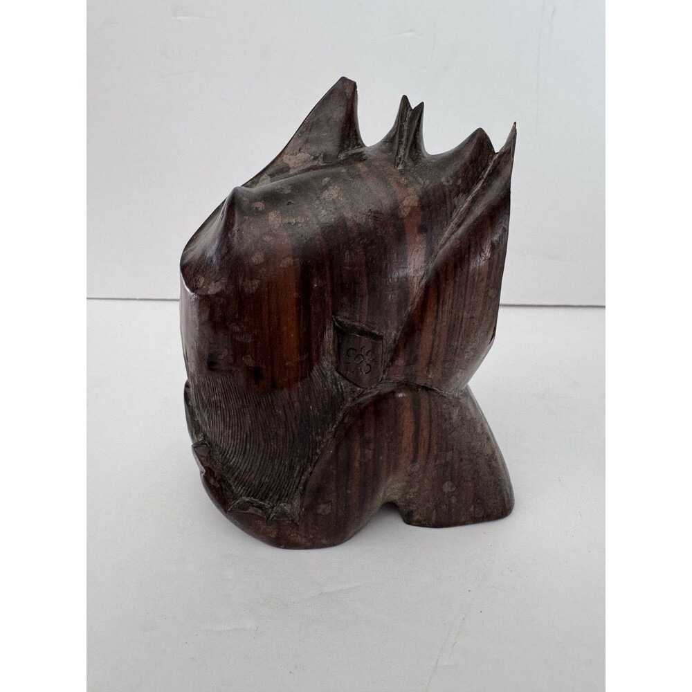 Vintage DAIYO BALI Hand Carved Wooden Head Fingers 6” Sculpture Figurine